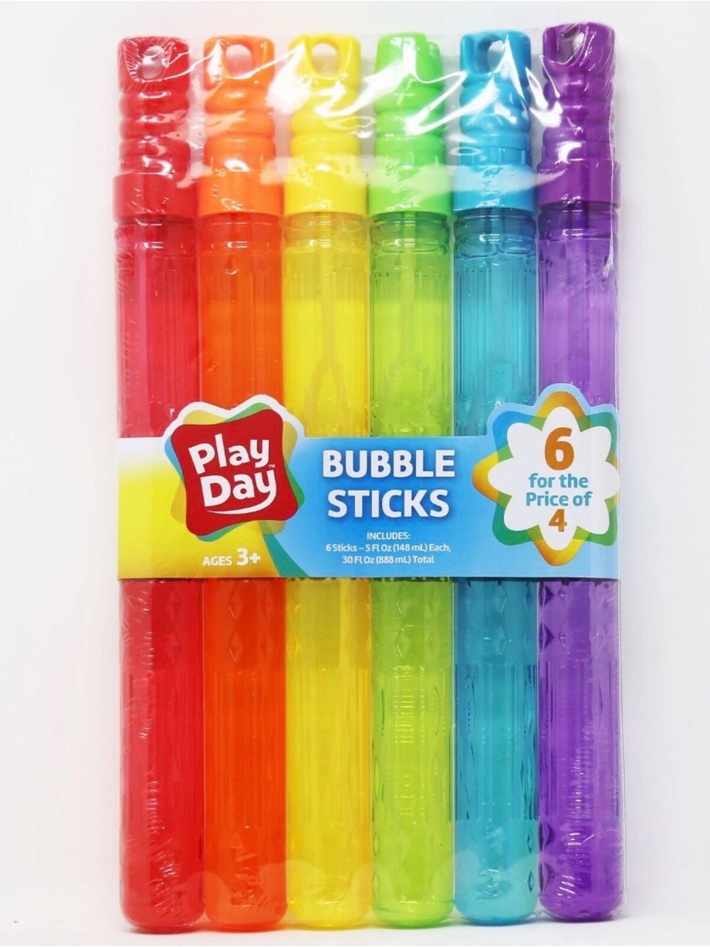 Two (6 Pack) 12 Bubble Maker Stick Toy with 30 Ounce Bubble Solution
